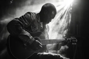 Tocando la guitarra