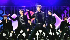 artistas kpop en un show