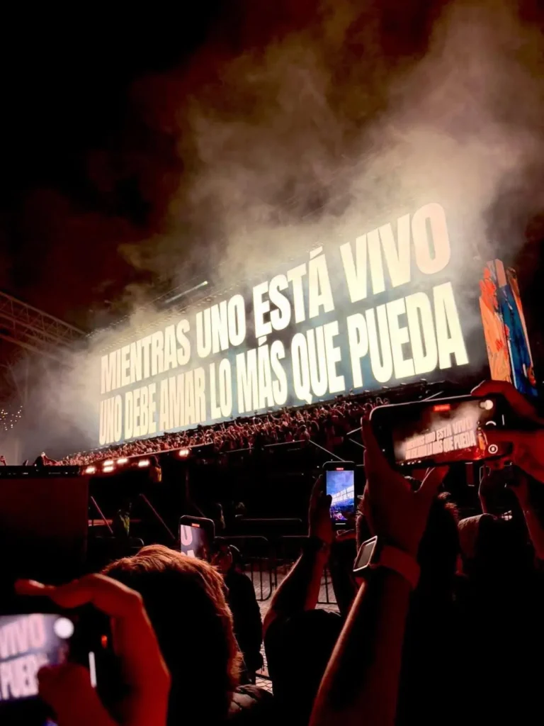 paneles del concierto