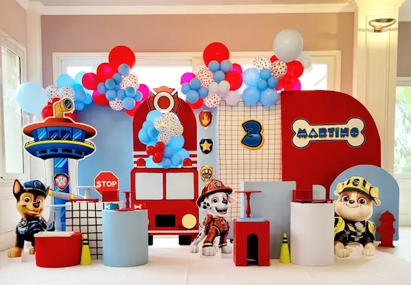 Fiestas temáticas de series para niños paw patrol