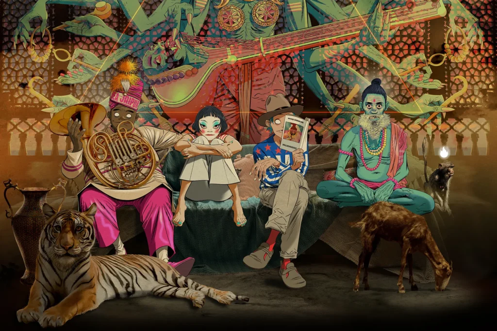 Escena promocional de Gorillaz para su concierto en Lima 2026 con detalles confirmados del evento