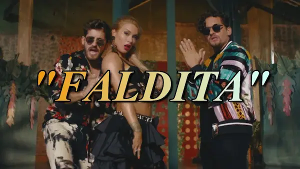 Imagen oficial de la portada de “La Faldita”, destacando a Leslie Shaw